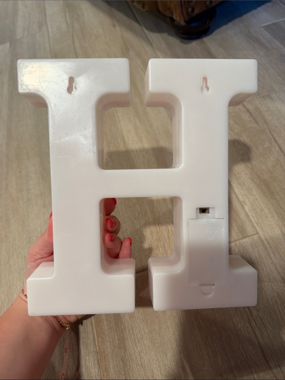 White Marquee Letter H LED Accent Light - Picture 2 of 3